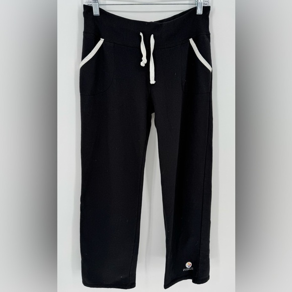 NFL Pittsburgh Steelers Embroidered Wide Leg Sweat Pants Size Medium - Picture 1 of 11